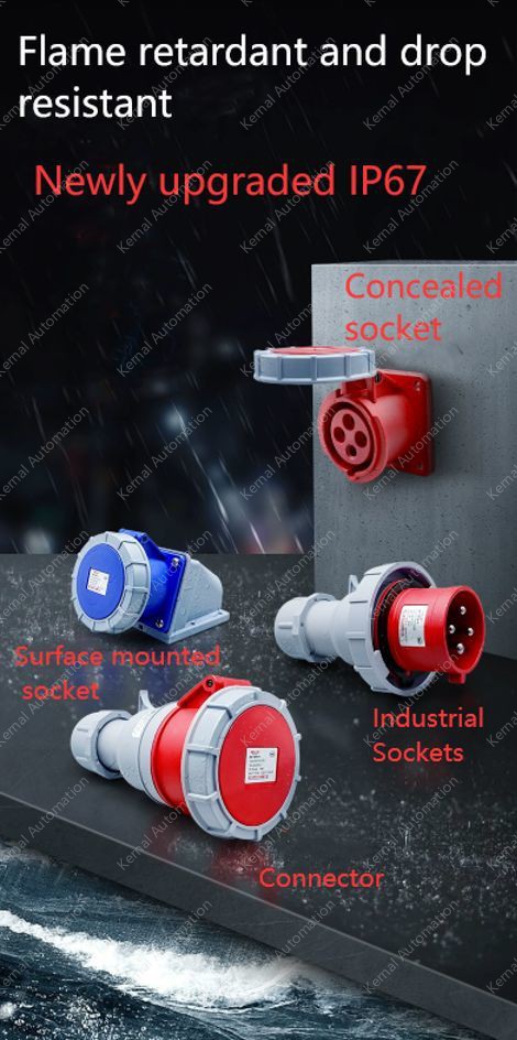 4 pole 63A connector + plug